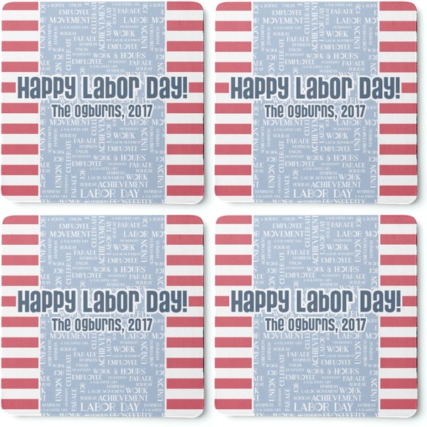 Labor Day Coaster Rubber Back - Apvl