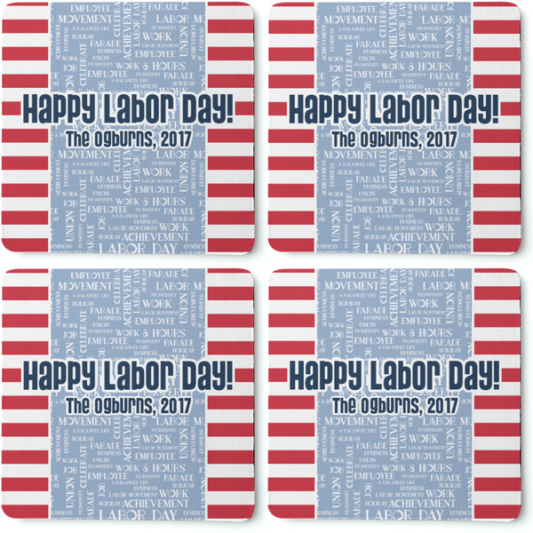 Labor Day Coaster Rubber Back - Apvl