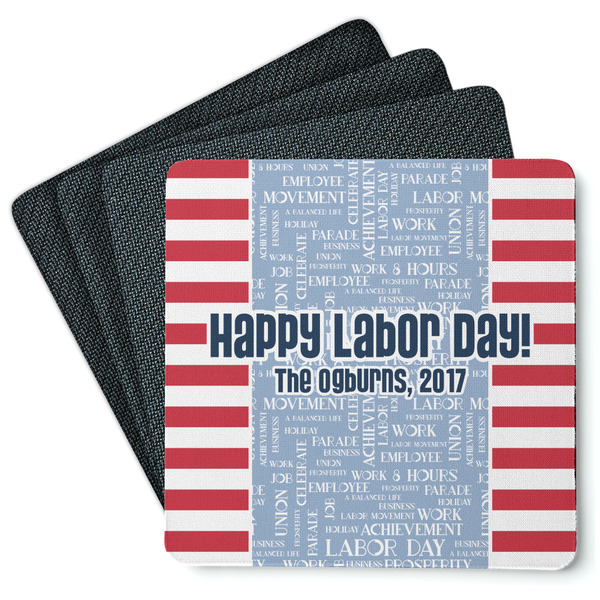 Labor Day Coaster Rubber Back - Main
