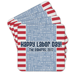 Labor Day Cork Coaster - Set of 4 w/ Name or Text