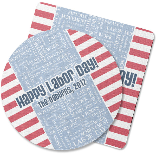 Custom Labor Day Rubber Backed Coaster (Personalized)