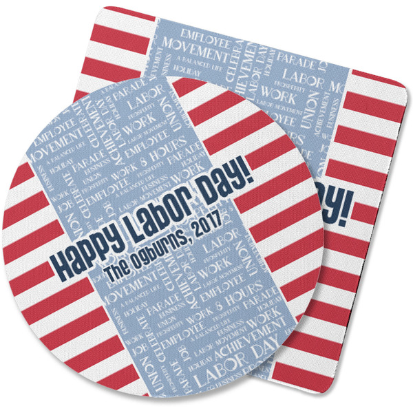 Custom Labor Day Rubber Backed Coaster (Personalized)
