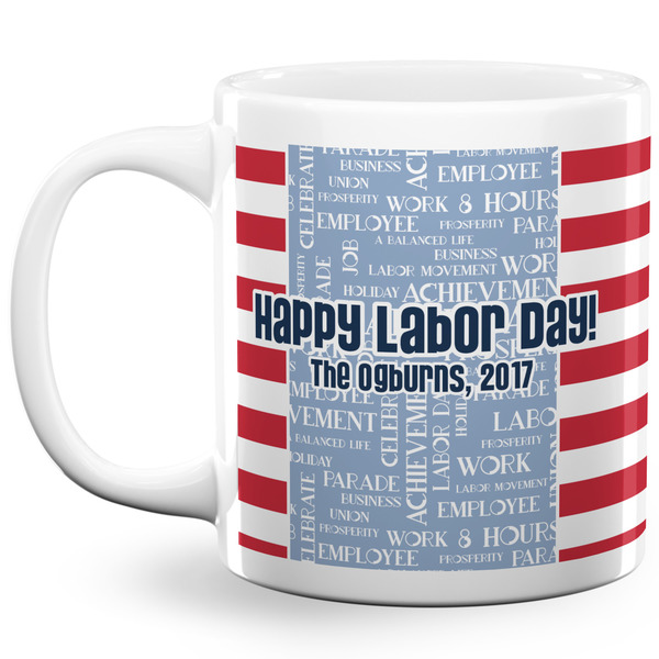 Custom Labor Day 20 Oz Coffee Mug - White (Personalized)