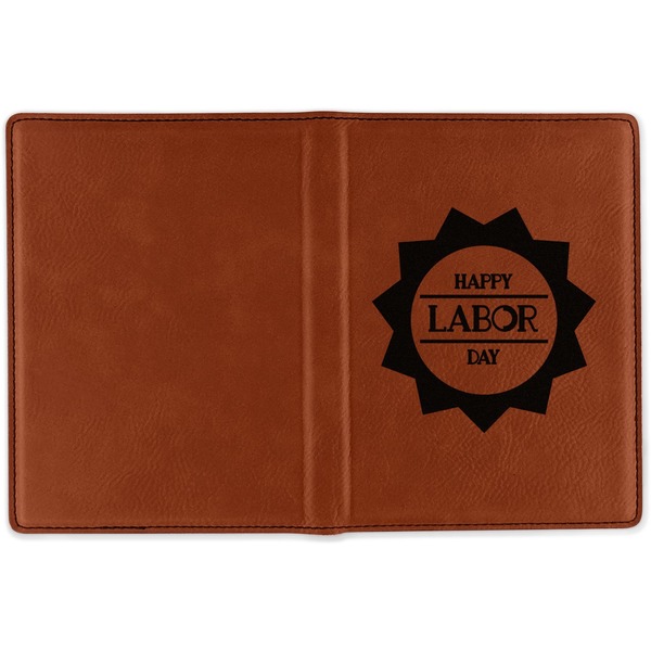 Labor Day Cognac Leather Passport Holder Outside Single Sided - Apvl