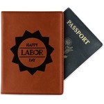 Labor Day Passport Holder - Faux Leather - Double Sided (Personalized)