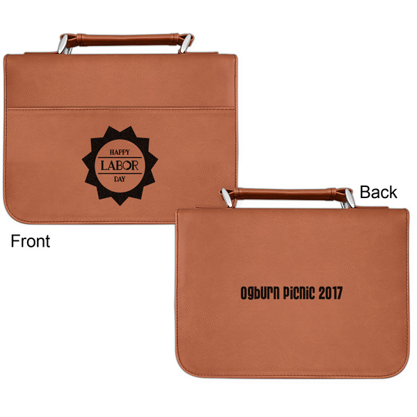Labor Day Cognac Leatherette Bible Covers - Small Double Sided Apvl
