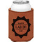Labor Day Cognac Leatherette Can Sleeve - Single Front