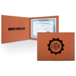 Labor Day Leatherette Certificate Holder (Personalized)