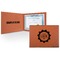 Labor Day Cognac Leatherette Diploma / Certificate Holders - Front and Inside - Main