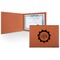 Labor Day Cognac Leatherette Diploma / Certificate Holders - Front only - Main
