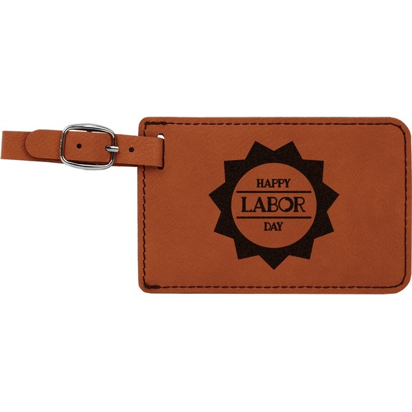 Custom Labor Day Leatherette Luggage Tag