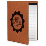 Labor Day Leatherette Portfolio with Notepad - Small - Single Sided
