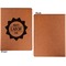 Labor Day Cognac Leatherette Portfolios with Notepad - Small - Single Sided- Apvl
