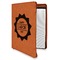Labor Day Cognac Leatherette Zipper Portfolios with Notepad - Main