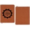 Labor Day Cognac Leatherette Zipper Portfolios with Notepad - Single Sided - Apvl