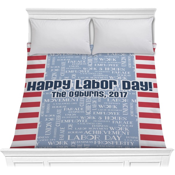 Custom Labor Day Comforter - Full / Queen (Personalized)