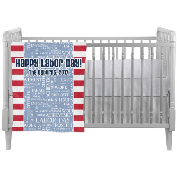 Custom Labor Day Crib Comforter / Quilt (Personalized)