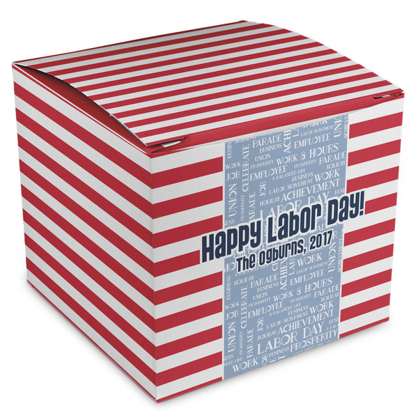 Custom Labor Day Cube Favor Gift Boxes (Personalized)