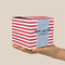 Labor Day Cube Favor Gift Box - On Hand - Scale View