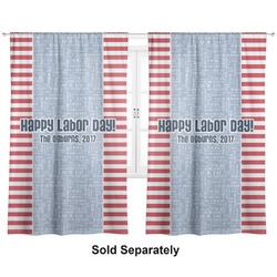 Labor Day Curtain Panel - Custom Size (Personalized)