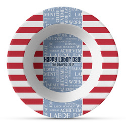Labor Day Plastic Bowl - Microwave Safe - Composite Polymer (Personalized)