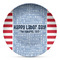 Labor Day Microwave Safe Plastic Plate - Composite Polymer (Personalized)