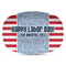 Labor Day Plastic Platter - Microwave & Oven Safe Composite Polymer (Personalized)