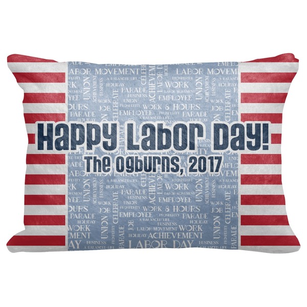 Custom Labor Day Decorative Baby Pillowcase - 16"x12" (Personalized)