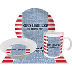 Labor Day Dinner Set - Single 4 Pc Setting w/ Name or Text