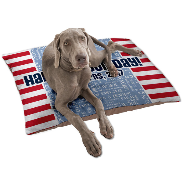 Custom Labor Day Dog Bed - Large w/ Name or Text