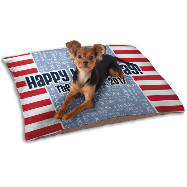 Custom Labor Day Dog Bed - Small w/ Name or Text