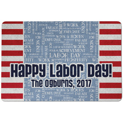 Labor Day Dog Food Mat w/ Name or Text