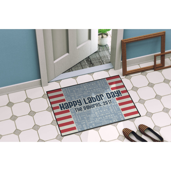 Labor Day Door Mat Lifestyle