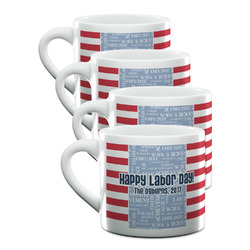 Labor Day Double Shot Espresso Cups - Set of 4 (Personalized)