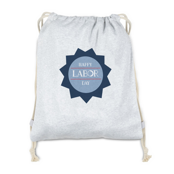 Custom Labor Day Drawstring Backpack - Sweatshirt Fleece