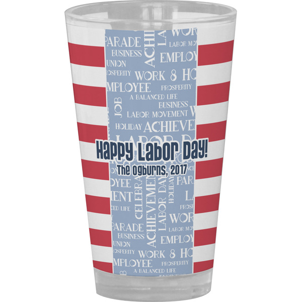 Custom Labor Day Pint Glass - Full Color (Personalized)