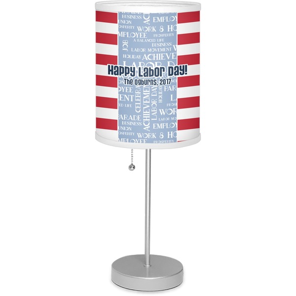 Custom Labor Day 7" Drum Lamp with Shade Polyester (Personalized)