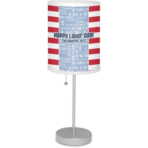 Custom Labor Day Lamp with Drum Shade (Personalized)