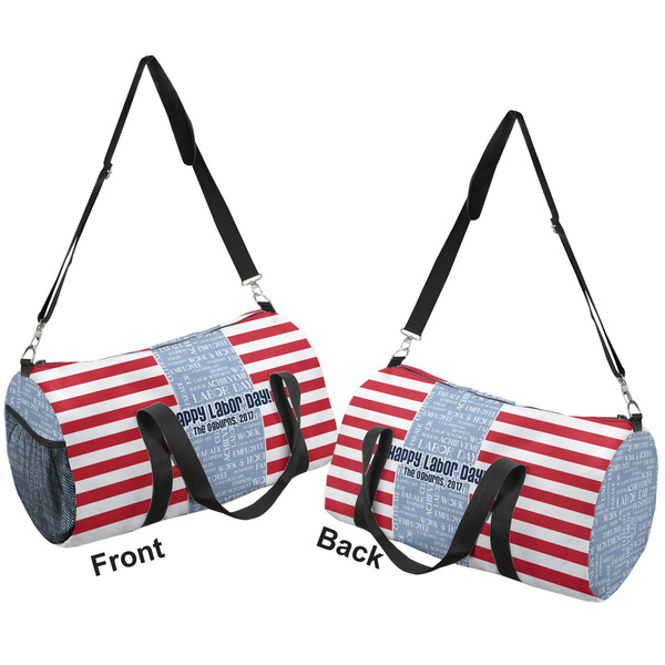 Labor Day Duffle bag large front and back sides