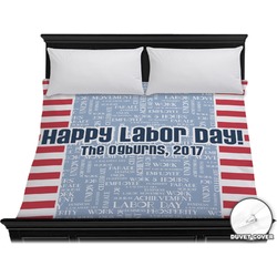 Labor Day Duvet Cover - King (Personalized)