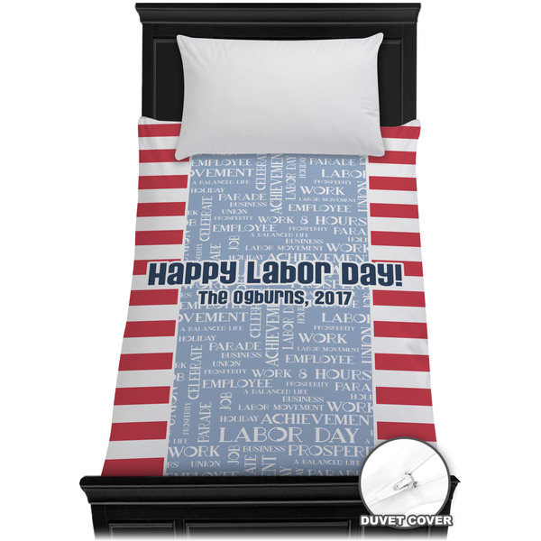 Custom Labor Day Duvet Cover - Twin XL (Personalized)