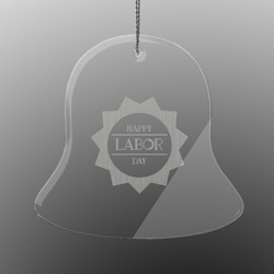 Labor Day Engraved Glass Ornament - Bell