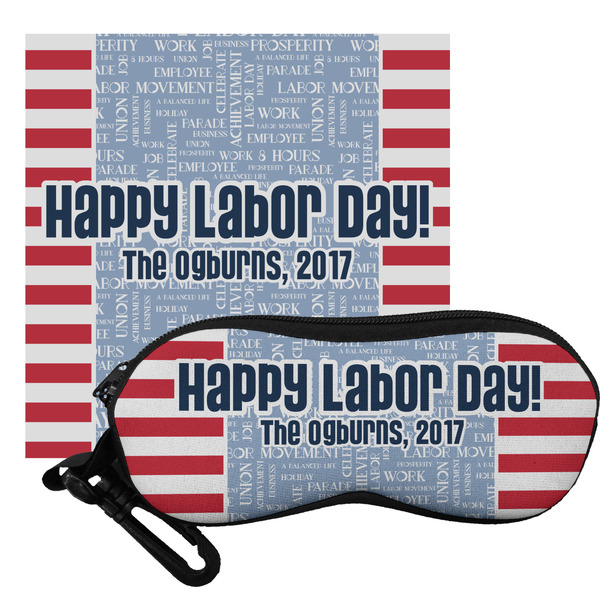 Custom Labor Day Eyeglass Case & Cloth (Personalized)
