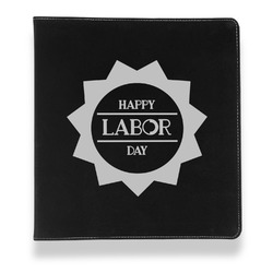 Labor Day Leather Binder - 1" - Black (Personalized)