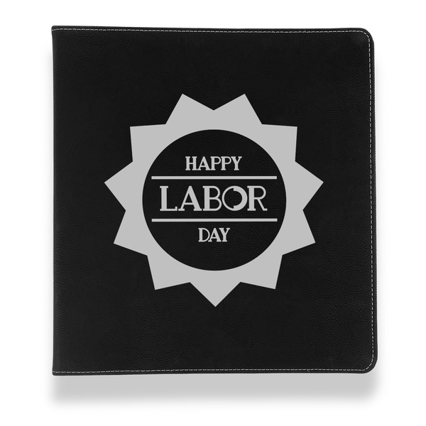 Custom Labor Day Leather Binder - 1" - Black (Personalized)
