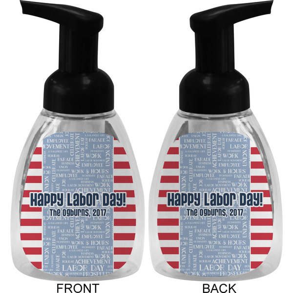 Labor Day Foam Soap Bottle (Front & Back)