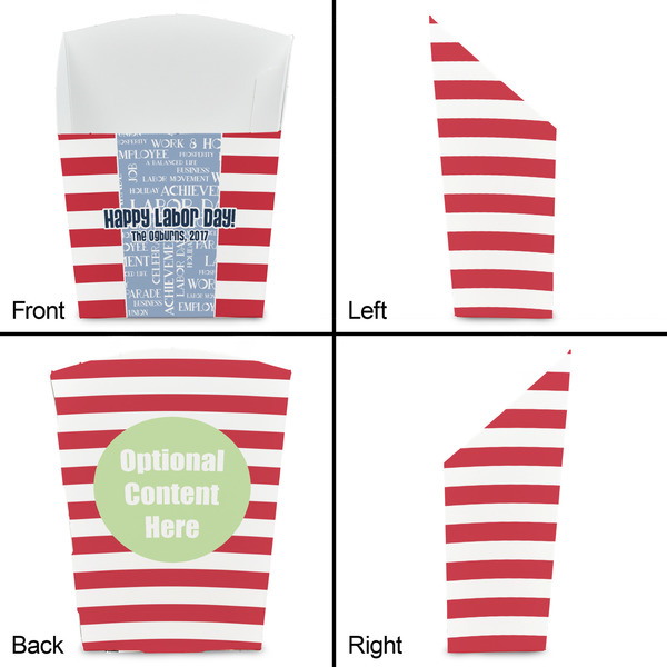 Labor Day French Fry Favor Box - Front & Back View