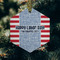 Labor Day Frosted Glass Ornament - Hexagon (Lifestyle)