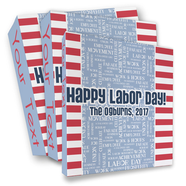 Custom Labor Day 3 Ring Binder - Full Wrap (Personalized)
