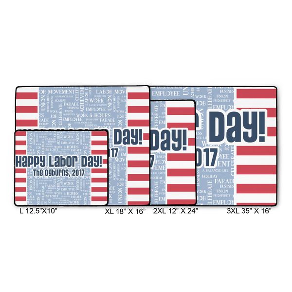 Labor Day Gaming Mats - SIZE CHART